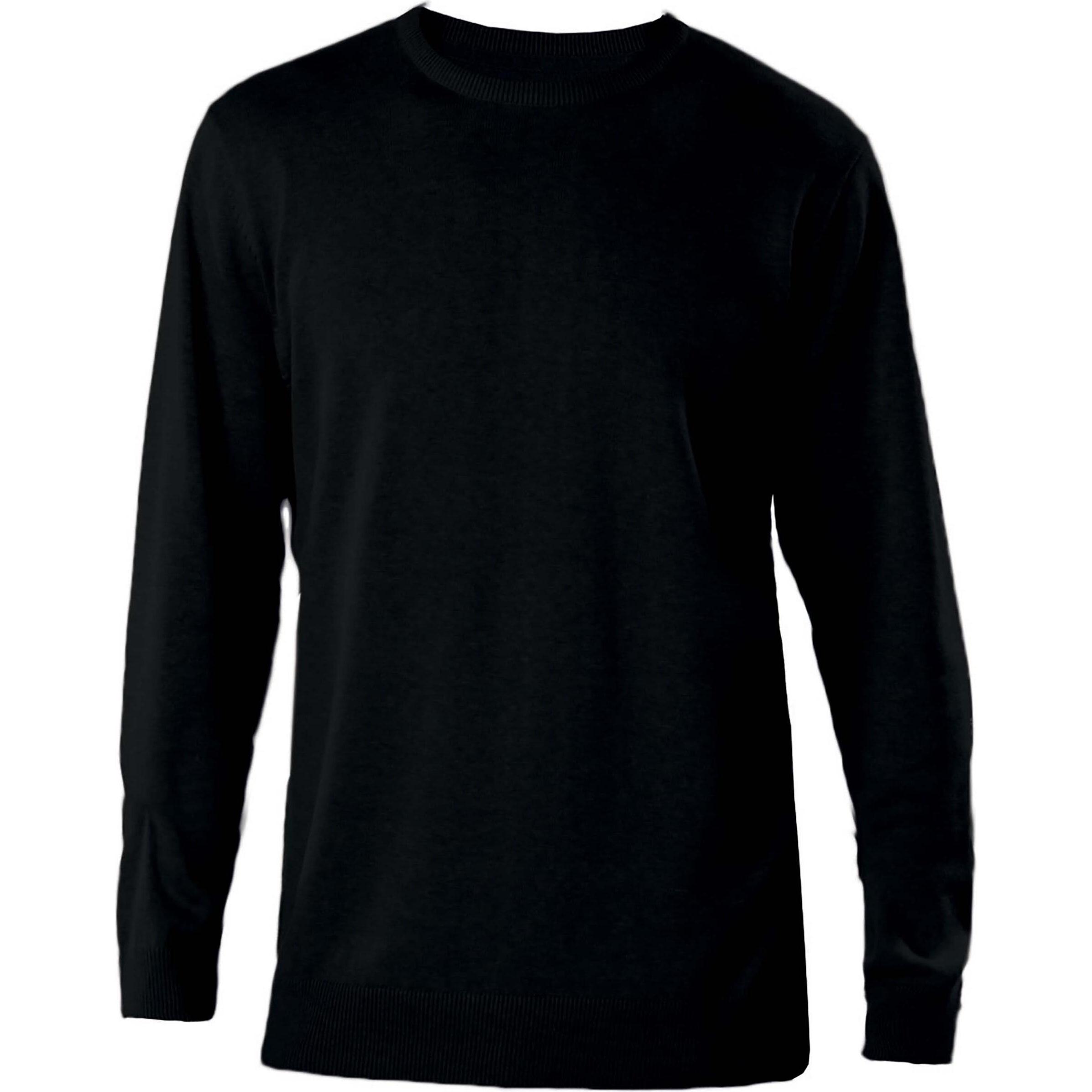 Kariban, Herren, Pullover, Rundhalsausschnitt, Schwarz, (4XL)