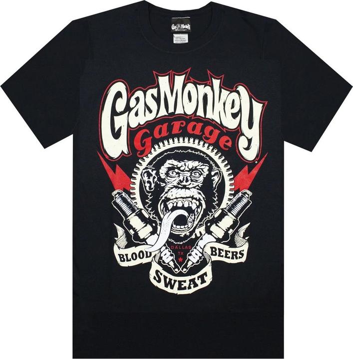 Actual product image Gas Monkey Garage Blood Sweat And Beers Tshirt (S)