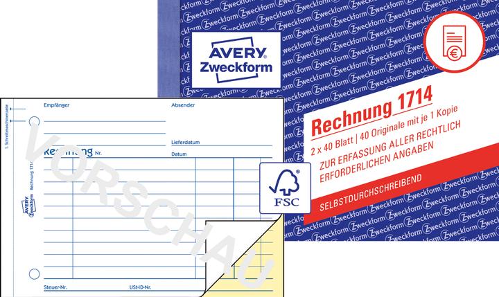 Actual product image Avery Invoice (40x)