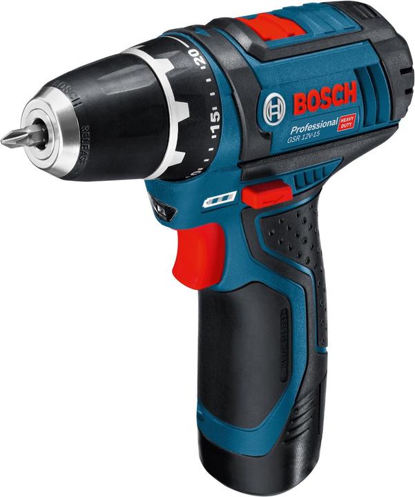 Actual product image Bosch Professional GSR 12V-15 incl. 39-pcs. set (Rechargeable battery operated)