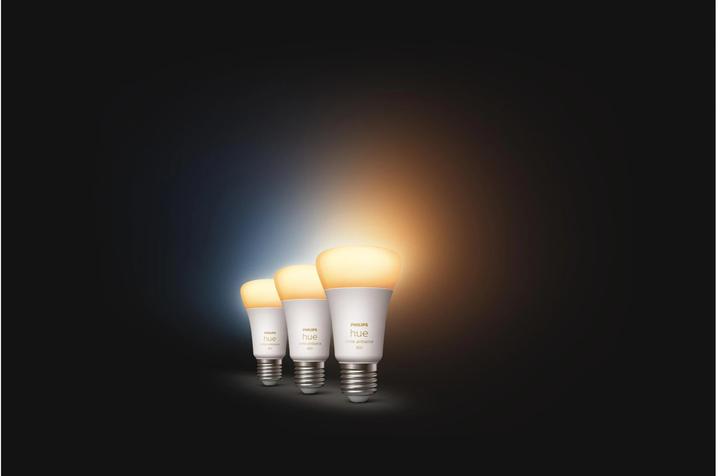Actual product image Philips Hue White Ambiance (E27, 9 W, 806 lm, 3 x, F)