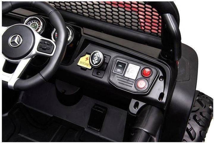 Actual product image Lean Toys Children's electric SUV Mercedes Unimog S, black lacquered