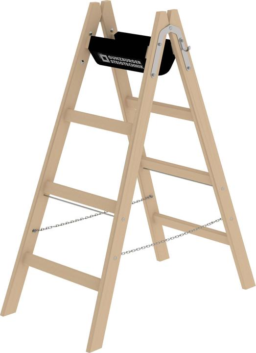 Actual product image Munk Rung Stepladder Wood 2x4 Rungs (Stepladder, 123 cm)