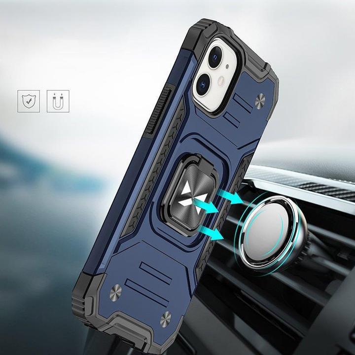 Immagine prodotto Wozinsky Custodia Ring Armor per iPhone 14 cover blindata supporto magnetico anello blu (Apple iPhone 14)