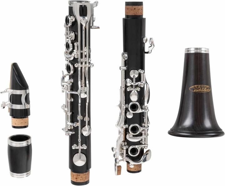 Image du produit Classic Cantabile Clarinette Bb système allemand, 20 clés, 6 anneaux, mécanisme argenté, étui inclus (Clarinette, Allemand)