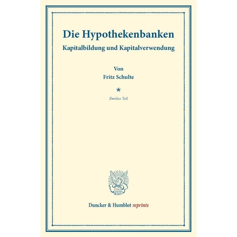 Die Hypothekenbanken, Fachbücher