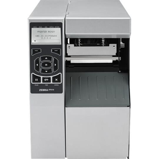 Zebra ZT510 Thermotransfer Etikettendrucker USB LAN Seriell BT NFC Cutter (300 dpi), Etikettendrucker, Grau