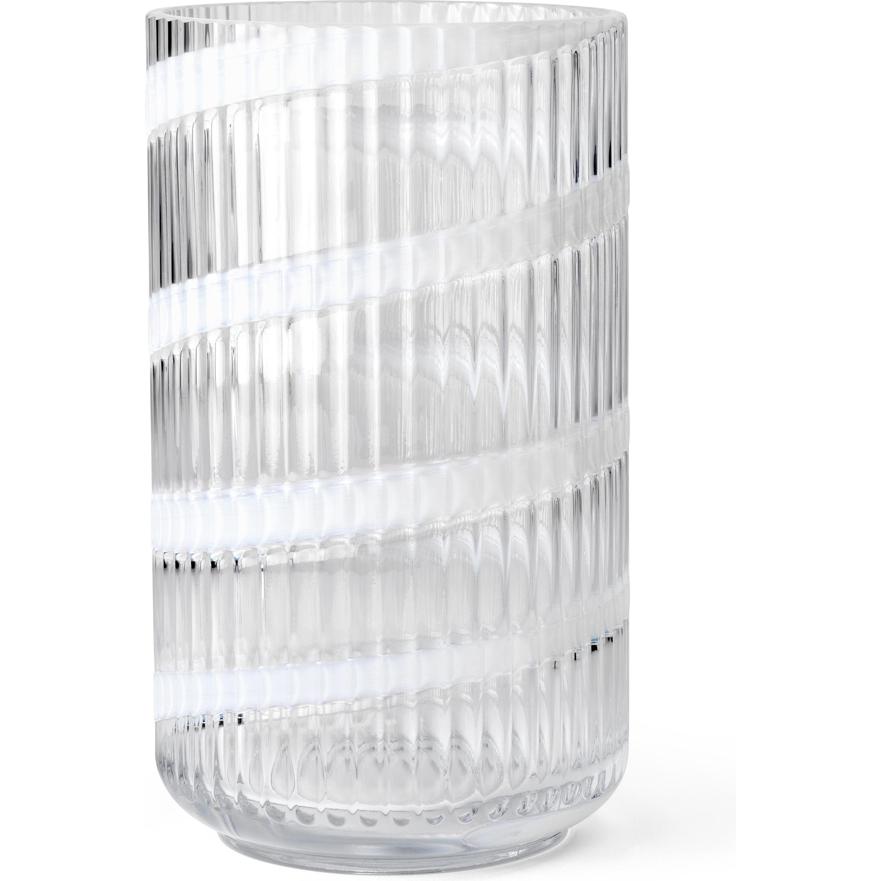 Lyngby, Vaso, Glasvase swirl white (1x)