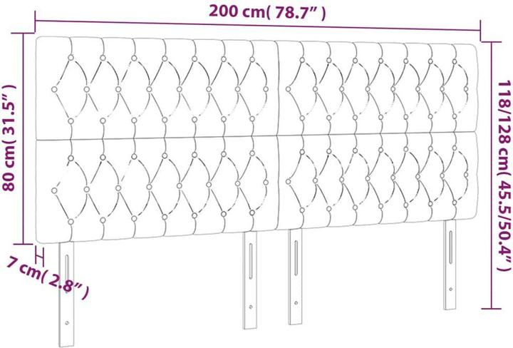 Actual product image vidaXL Naoma (200 x 7 x 128 cm)
