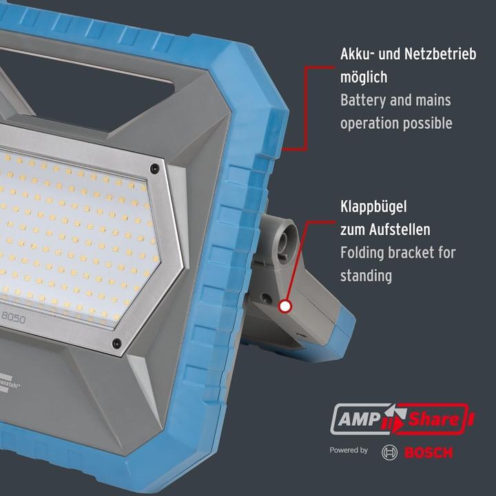 Productafbeelding Brennenstuhl Mob LED Hybrid Spotlight BS 8050 MH Hybrid, Bosch System, 7900lm, IP55 (7900 lm)