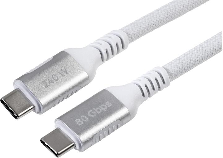 Produktbild Onit Thunderbolt-5-Kabel USB C - USB C 1 m, Weiss (1 m, USB 4.0, 240 W)