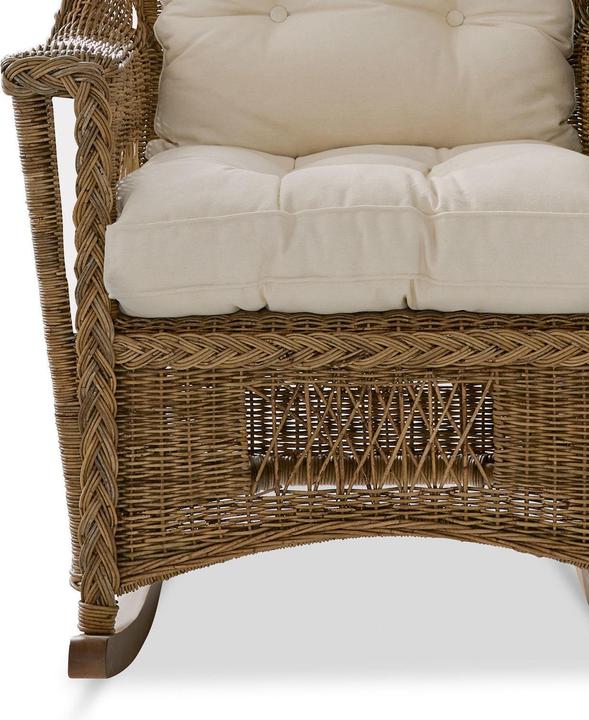 Image du produit Loberon Fauteuil à bascule Jeveren marron/blanc