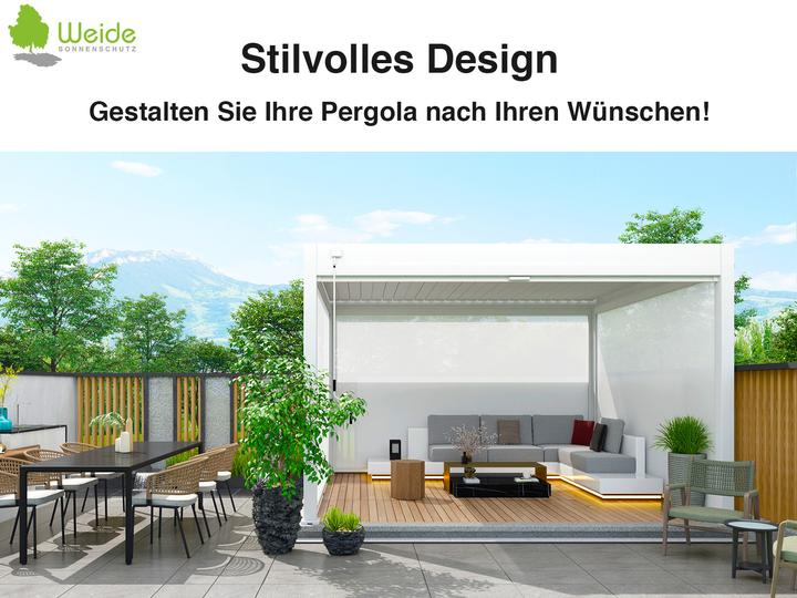 Produktbild Weide Sonnenrollo für Ventaris/ Pergola 4.00m Weiss (280 cm, 20 cm)