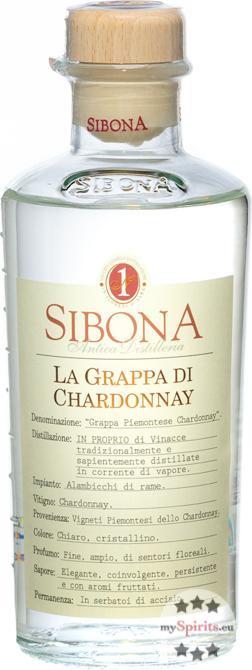 Produktbild Sibona Grappa Di Chardonnay 40% Vol. 0,5l