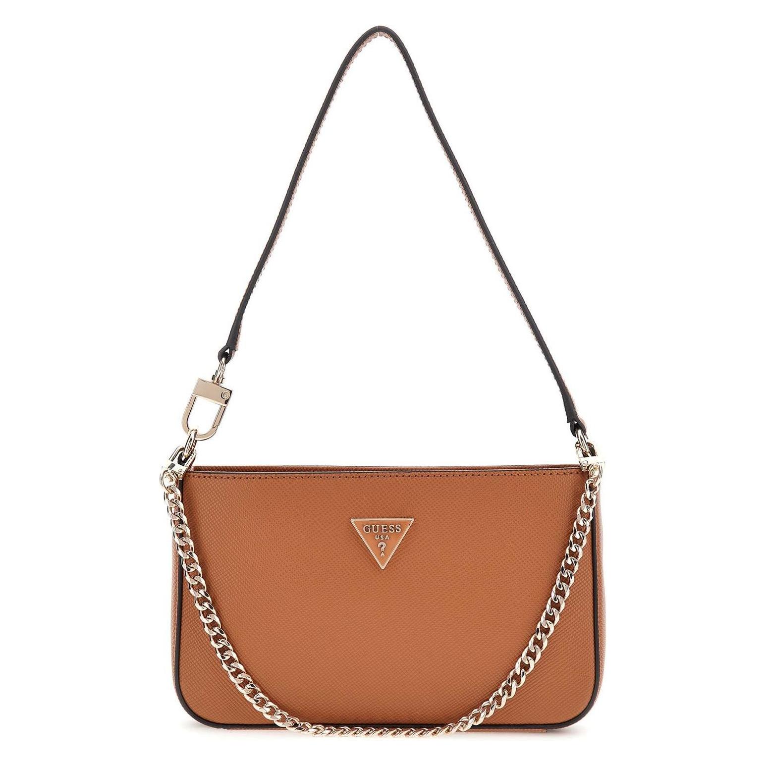 Guess, Damen, Handtasche, Noelle Ii Mini Top Zip Shoulder Bag, Braun