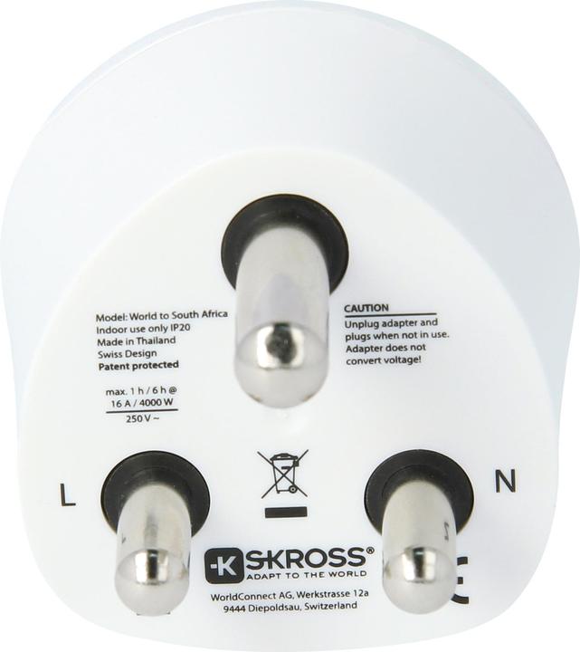 Actual product image Skross World to South Africa
