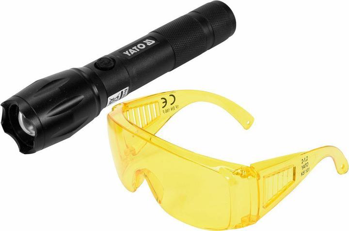 Actual product image Yato Latarka LATARKA AKUMULATOROWA UV 1W + OKULARY (16.80 cm)
