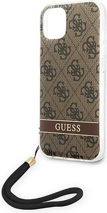 Produktbild Guess GUOHCP14SH4STW iPhone 14 6,1" brązowy/brown hardcase 4G Print Strap (Apple iPhone 14)
