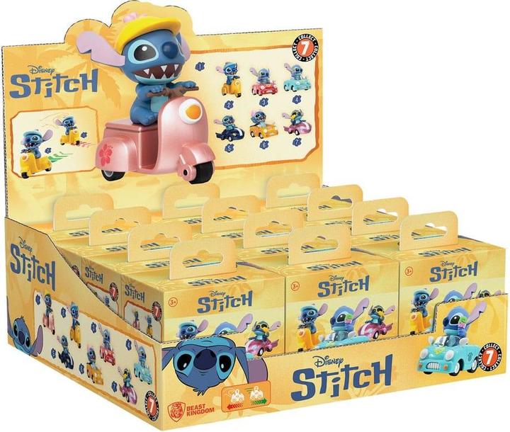 Stitch Series セット YuMe Lilo & Stitch Zoom Hero Rückzug-Fahrzeuge mit Figuren Stitch