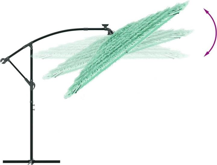 Actual product image vidaXL Parasol with mast (2.46 m)