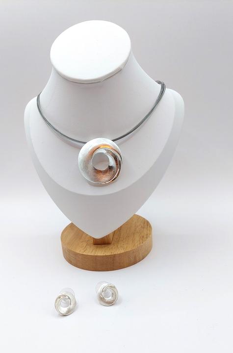 Immagine prodotto Signé Set di gioielli Signè in argento con 2 collane e orecchini rodiati No.23 (Metallo, Ottone rodiato in ottone rodiato)