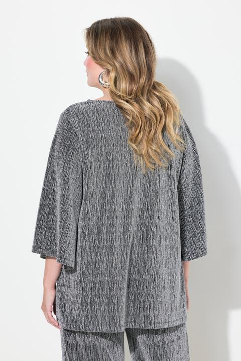 Actual product image Miamoda A-line t-shirt with glitter effect and 3/4 sleeves (48)
