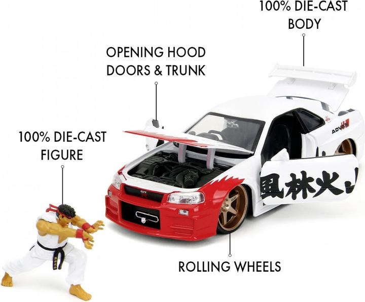 Image du produit Jada Street Fighter Nissan Skyline GTR 1:24