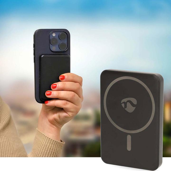 Immagine prodotto Nedis powerbank - 5000 mAh - ricarica wireless - 1.67/2.22/3.0 A - numero di uscite: 1 - uscita a (5000 mAh, 20 W, 18.50 Wh)