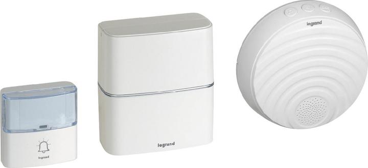 Actual product image Legrand - Bel Draadloos Kit 2V 85Db Ip54 200M Wit - Wit (448094272) (Funk, Wireless)