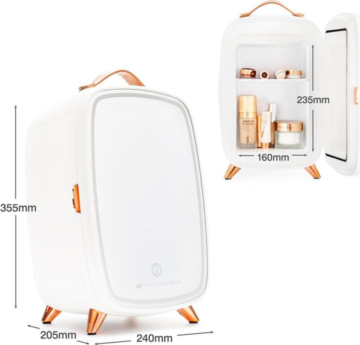 Actual product image Rio Beauty-Kühlschrank mit Spiegel FRBM Weiss