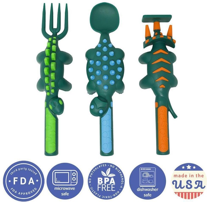 Actual product image Constructive Eating Dinosaur Cutlery & Plate Set