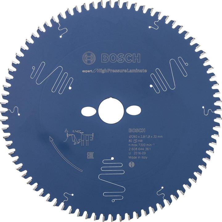 Produktbild Bosch Professional Zubehör Kreissägeblatt Expert for High Pressure Laminate, 260 x 30 x 2,8 mm, 80