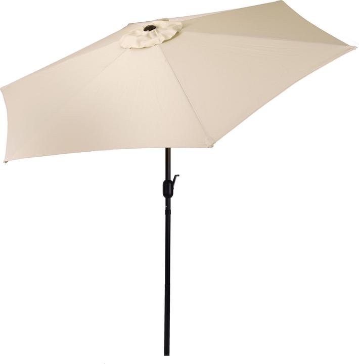 Produktbild MultiGarden Grosser geneigter Gartenschirm mit Kurbel 270 cm Beige