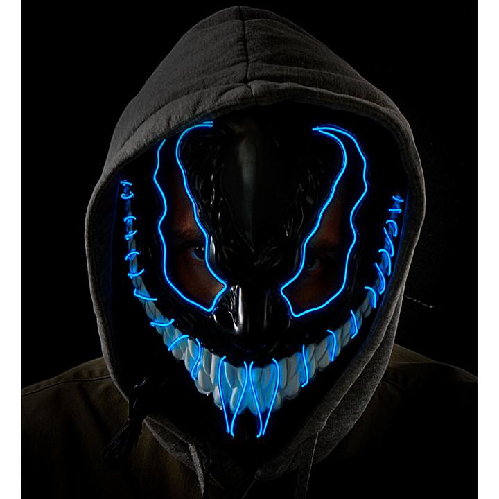 Actual product image Widmann Blue monster mask with LED lighting