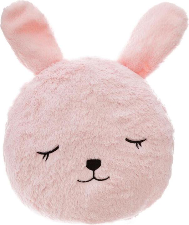 Atmosphera Rond konijnenkussen van bont, veelkleurig