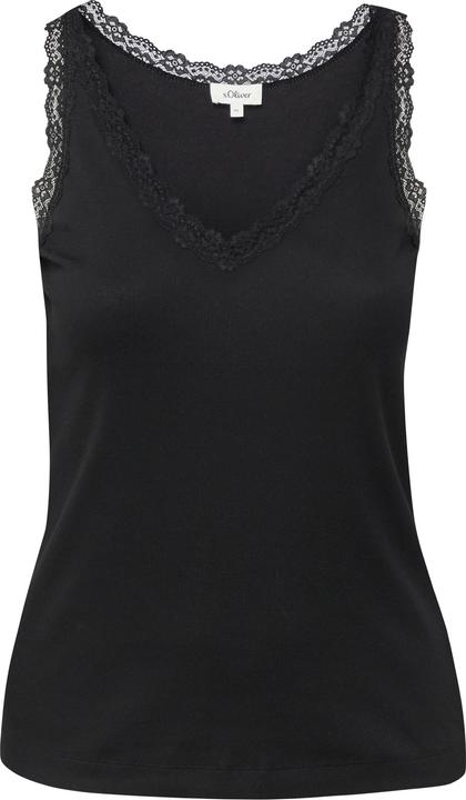 Produktbild s.Oliver Geripptes Tanktop mit Spitze (46)