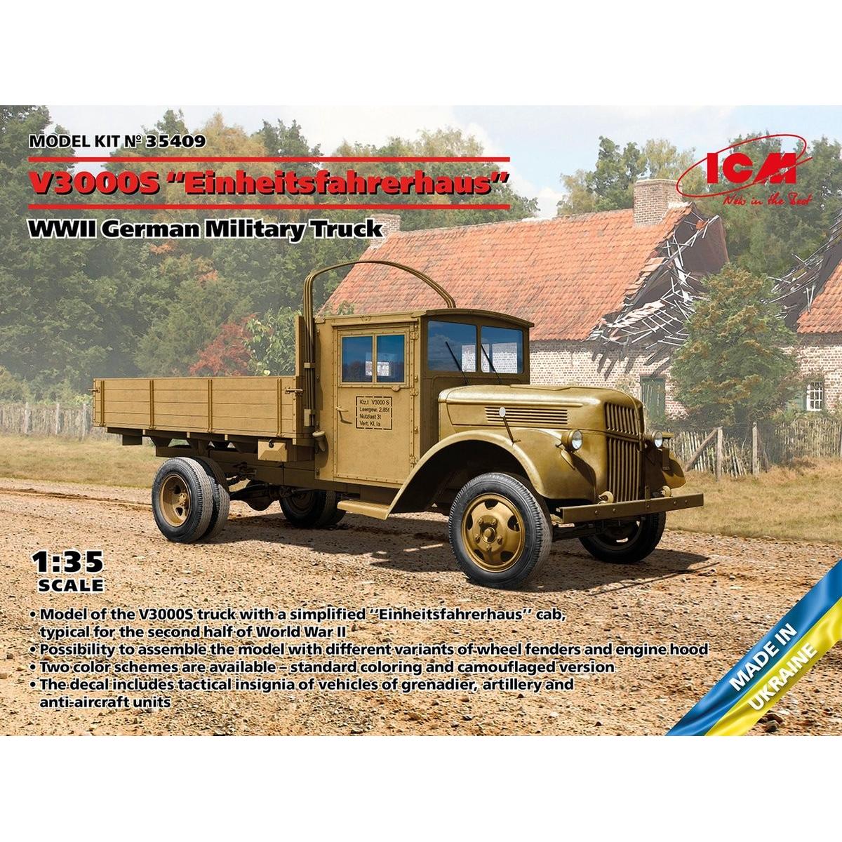 Icm Multicolore V3000s Unit Cab, Camion Militare Tedesco Della Seconda Guerra Mondiale
