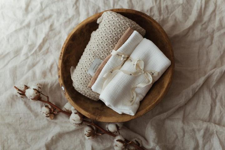 Immagine prodotto My memi Coperta per neonati in bambù - Crema a catena (80 x 100 cm)