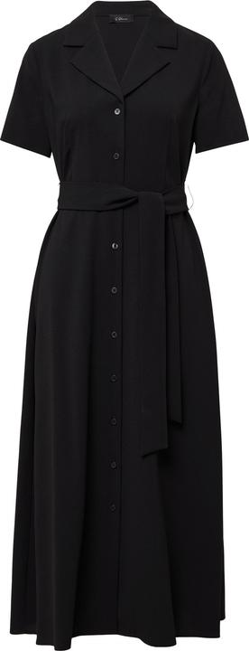Actual product image S.Oliver Kleid Tailliertes Maxikleid aus Crêpe mit Reverskragen und Bindegürtel (36)