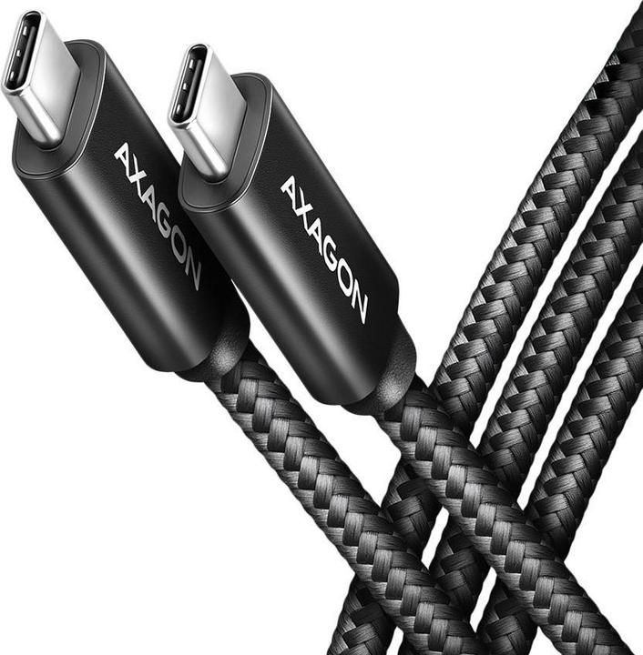 Produktbild Axagon BUCM2-CM25AB Ladekabel USB-C zu USB-C 2.0, 2,5 m, PD 240 W 5 A, ALU - Schwarz (2.50 m, USB 2.0, 240 W)