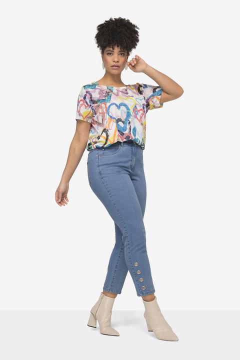 Produktbild Miamoda Jeans, tapered Fit, 5-Pocket, Saum mit Zier-Ösen, teilelastischer Bund (48)