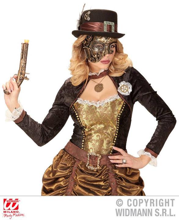 Actual product image Widmann Kupferfarbene Steampunk Halbmaske