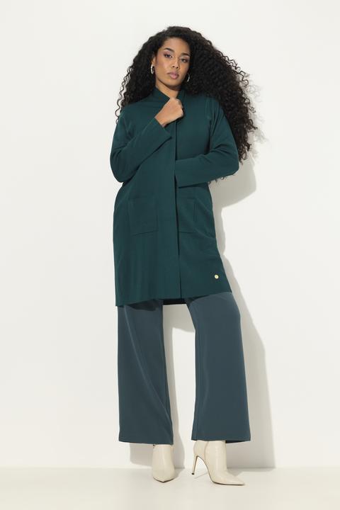 Actual product image Ulla Popken Long Pocket Open Front Cardigan Sweater (50, 52)