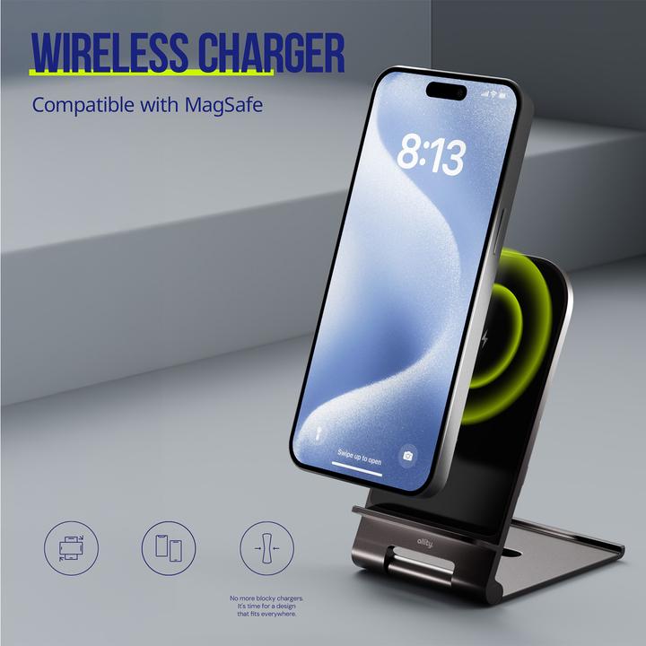 Actual product image Allity AWC-100-15W wireless charger 15W graphite (15 W)