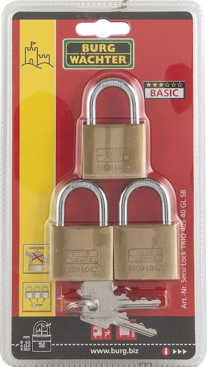 Produktbild Burg Wächter Zylinderschloss Secu-Lock 405 Set