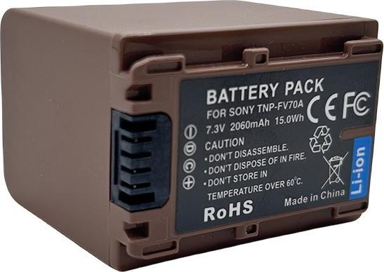 Actual product image Acconic Battery with USB-C input for Sony NP-FV70 FDR-AX40 FDR-AX45 FDR-CX680 NEX-VG30 (Camera battery)