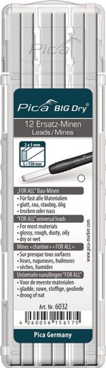 Produktbild Pica Ersatzminen BIG-Dry Weiss (12 Stück, Weiss, 5 mm)