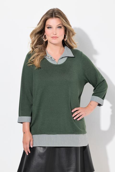 Produktbild Miamoda 2-in-1-Pullover, Lagen-Look, 3/4-Ärmel (54)