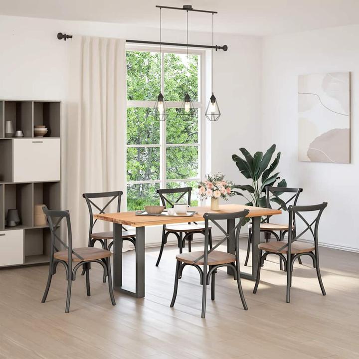 Immagine prodotto vidaXL Gambe per tavolino a U 2 pz. Gamba del tavolo in acciaio antracite 50x(72-73) cm