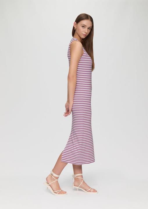 Image du produit s.Oliver Kleid Geschlitztes Rippkleid mit Rundhalsausschnitt (L)